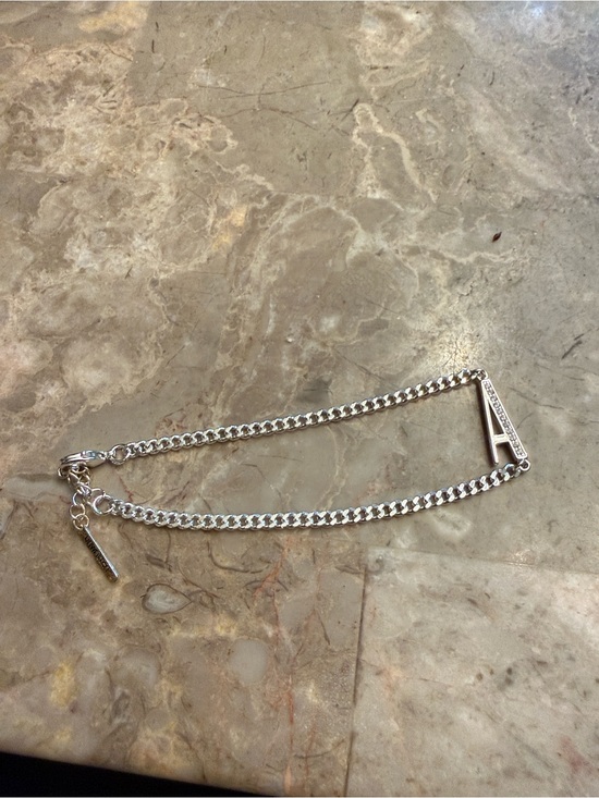 Jewelry - NWOT Unwritten Silvertone initial A cubic zirconia station bracelet